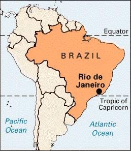Brazil. kgm อยู่ในแผนที่บราซิล