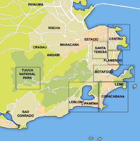 แผนที่ของริโอเพื่อนบ้าน