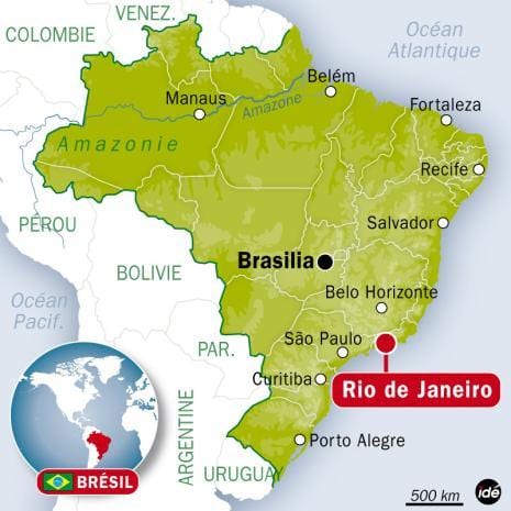 แผนที่ของบราซิลแล้ว brazil. kgm