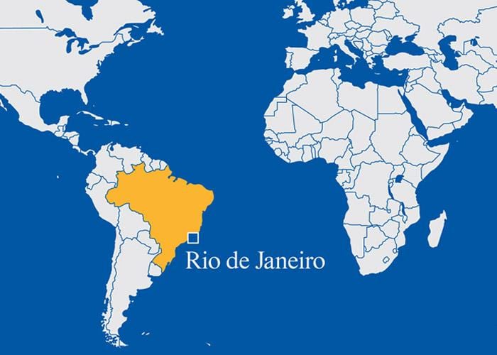 โลกแผนที่แสดง brazil. kgm