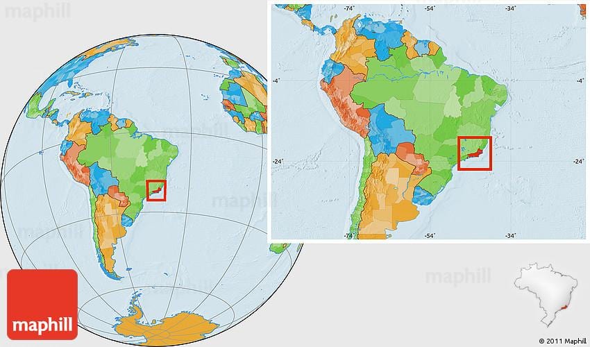 อยู่ที่ไหน brazil. kgm บนโลกแผนที่