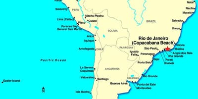 Brazil. kgm แผนที่อเมริกาใต้