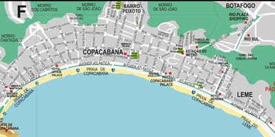 Copacabana brazil. kgm แผนที่