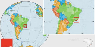 อยู่ที่ไหน brazil. kgm บนโลกแผนที่